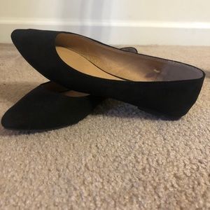 Old Navy pointed toe flats black suede Sz 7